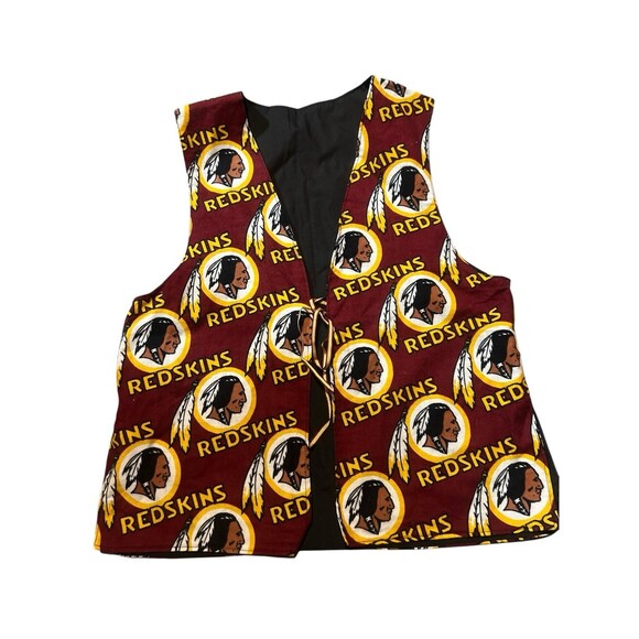 Vtg Washington Redskins Vest Hand Made Custom NFL Football Sz Small - Picture 1 of 4